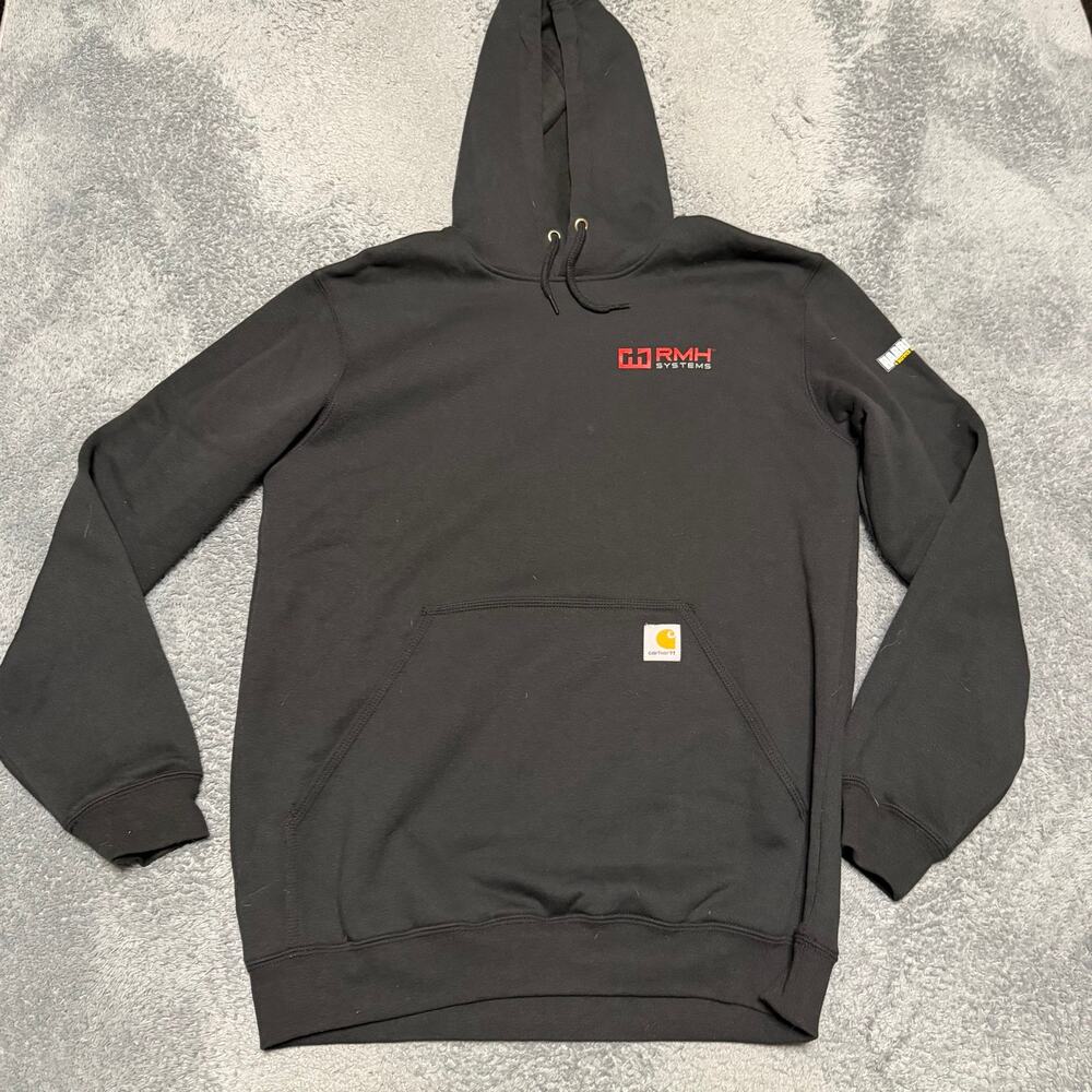 Carhartt Hoodie Mens Medium Loose Black Workwear Sweatshirt